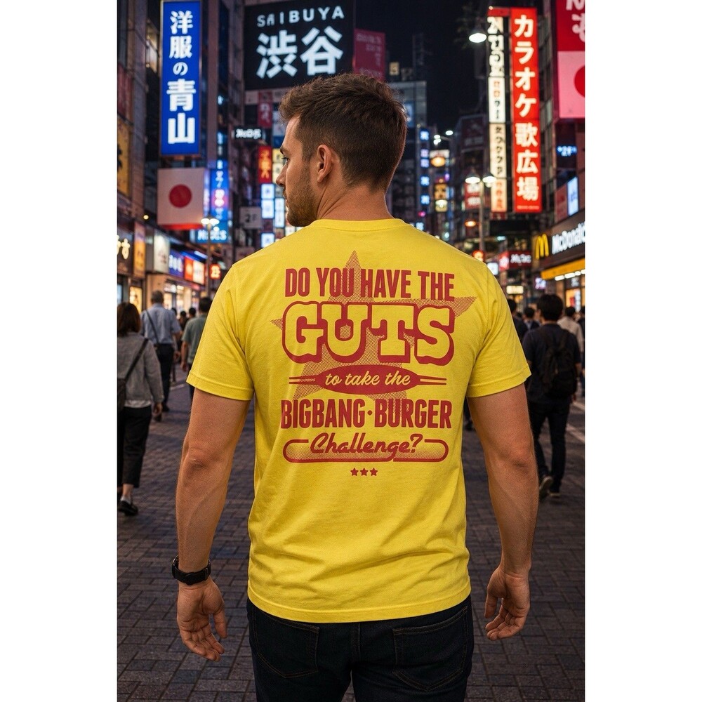 Persona 5 Big Bang Burger Fangamer Yellow T-Shirt Mens XL Atlus Sega - Picture 6 of 7